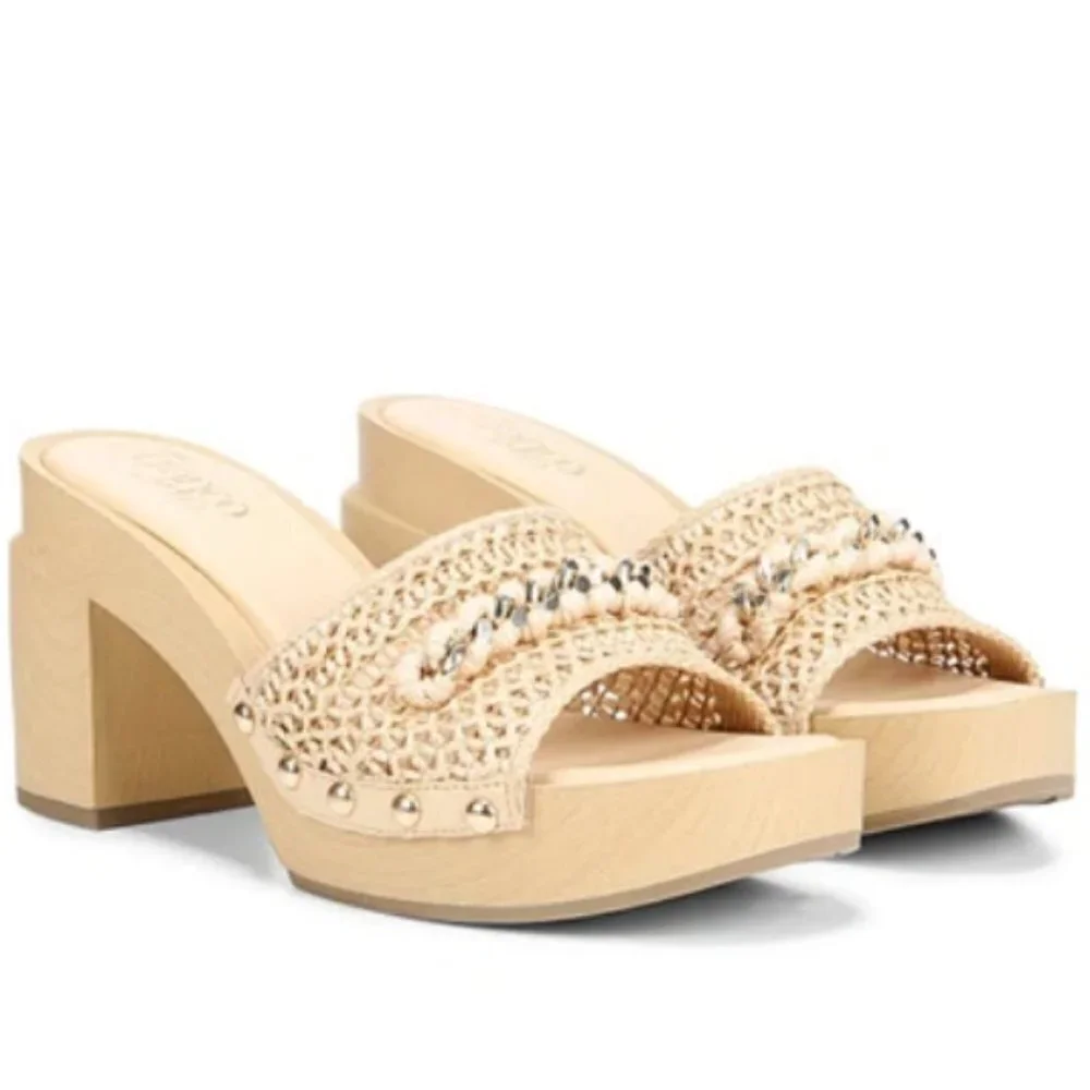 Women's Franco Sarto Capri Clog Heeled Dress Sandals